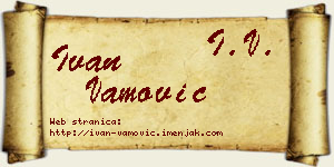 Ivan Vamović vizit kartica